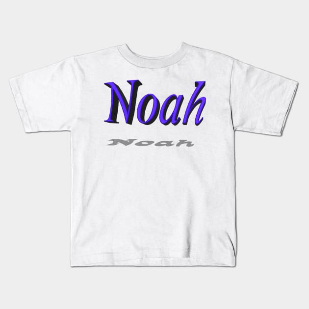 Noah-Name--waleed Kids T-Shirt by Waleed Mahmud